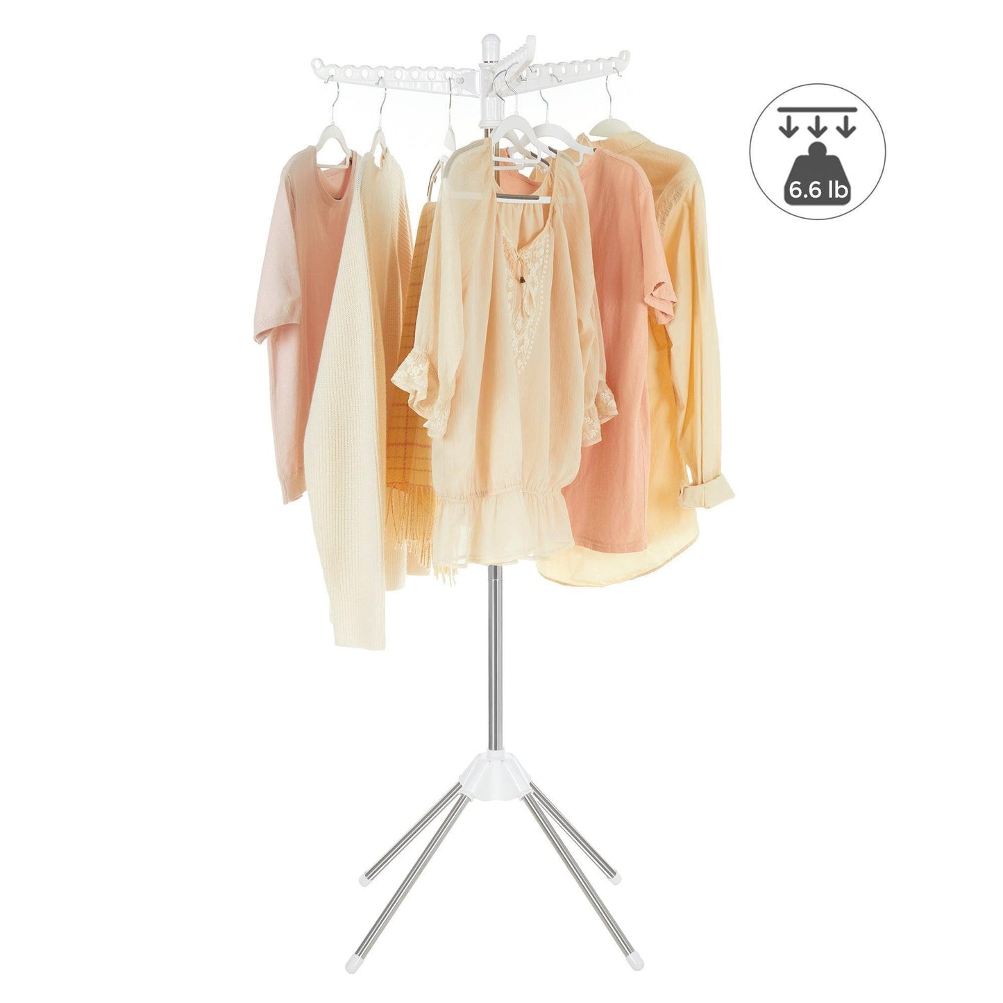 Silver Clothes Drying Rack with Rotary Arms FredCo