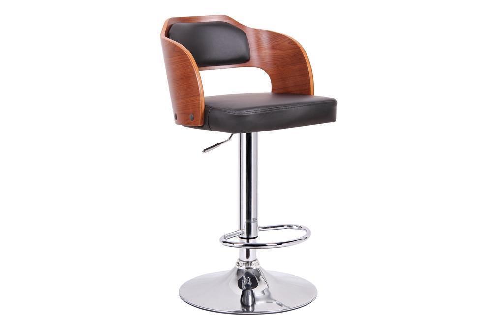 Sitka Walnut and Black Modern Bar Stool FredCo