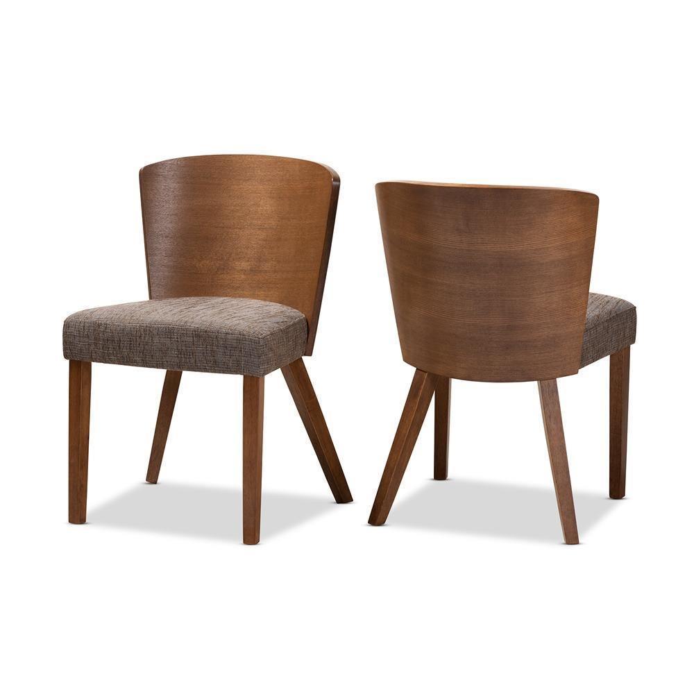 Sparrow Brown Wood Modern Dining Chair (Set of 2) FredCo