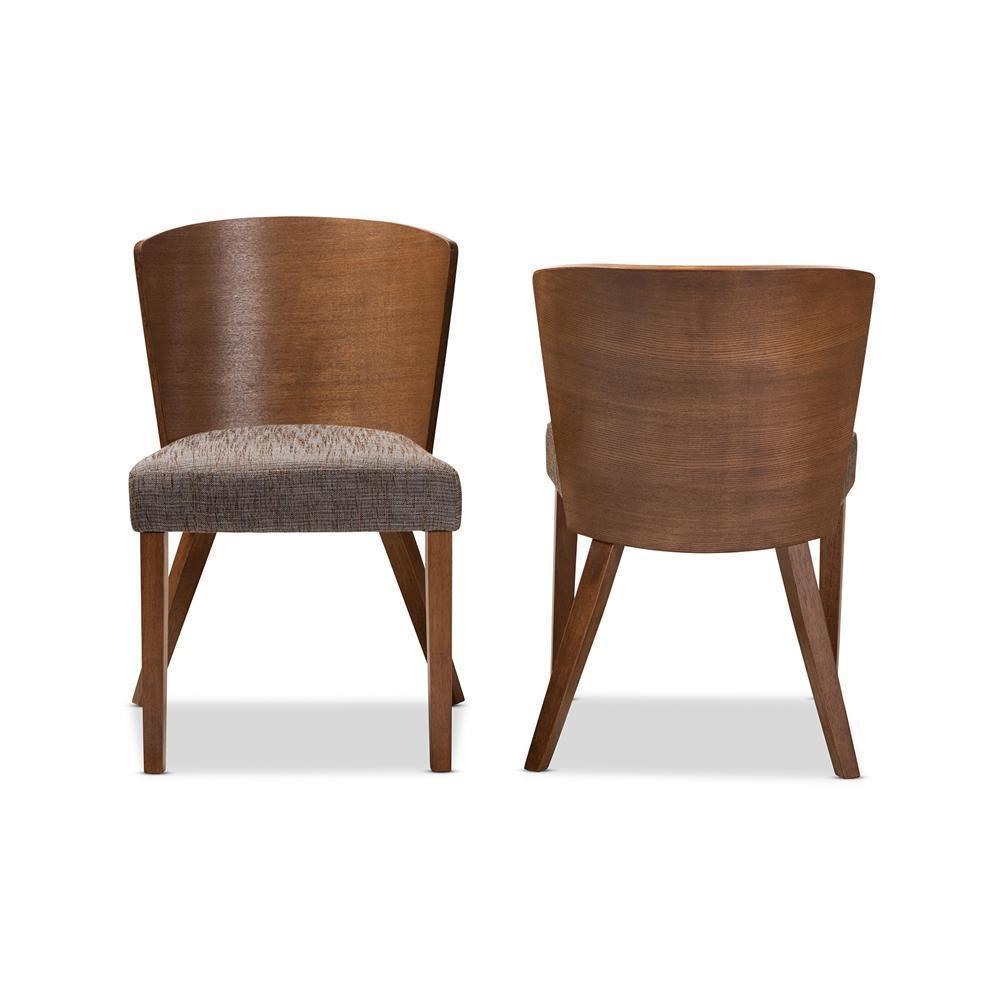 Sparrow Brown Wood Modern Dining Chair (Set of 2) FredCo