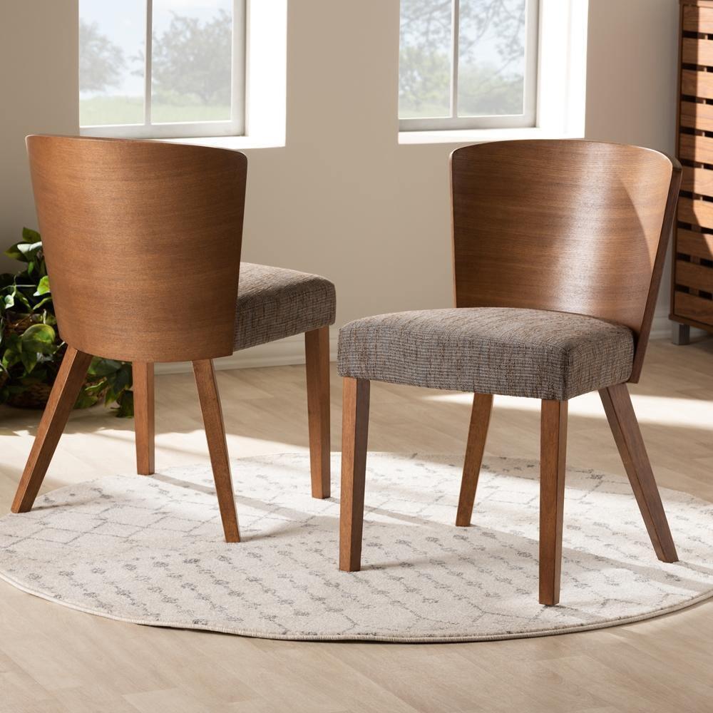 Sparrow Brown Wood Modern Dining Chair (Set of 2) FredCo