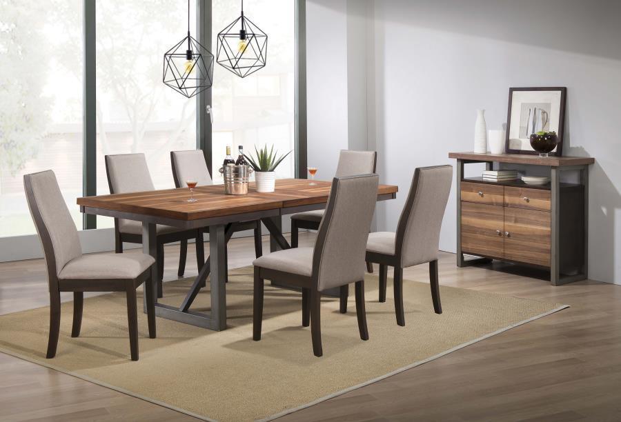 Spring Creek Rectangular Slat Dining Set 106581-S7G Coaster FredCo