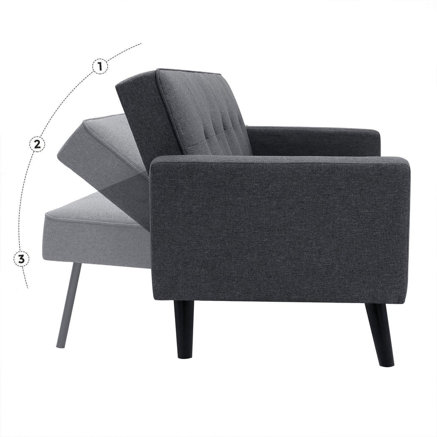 Square Arm Sofa Bed FredCo