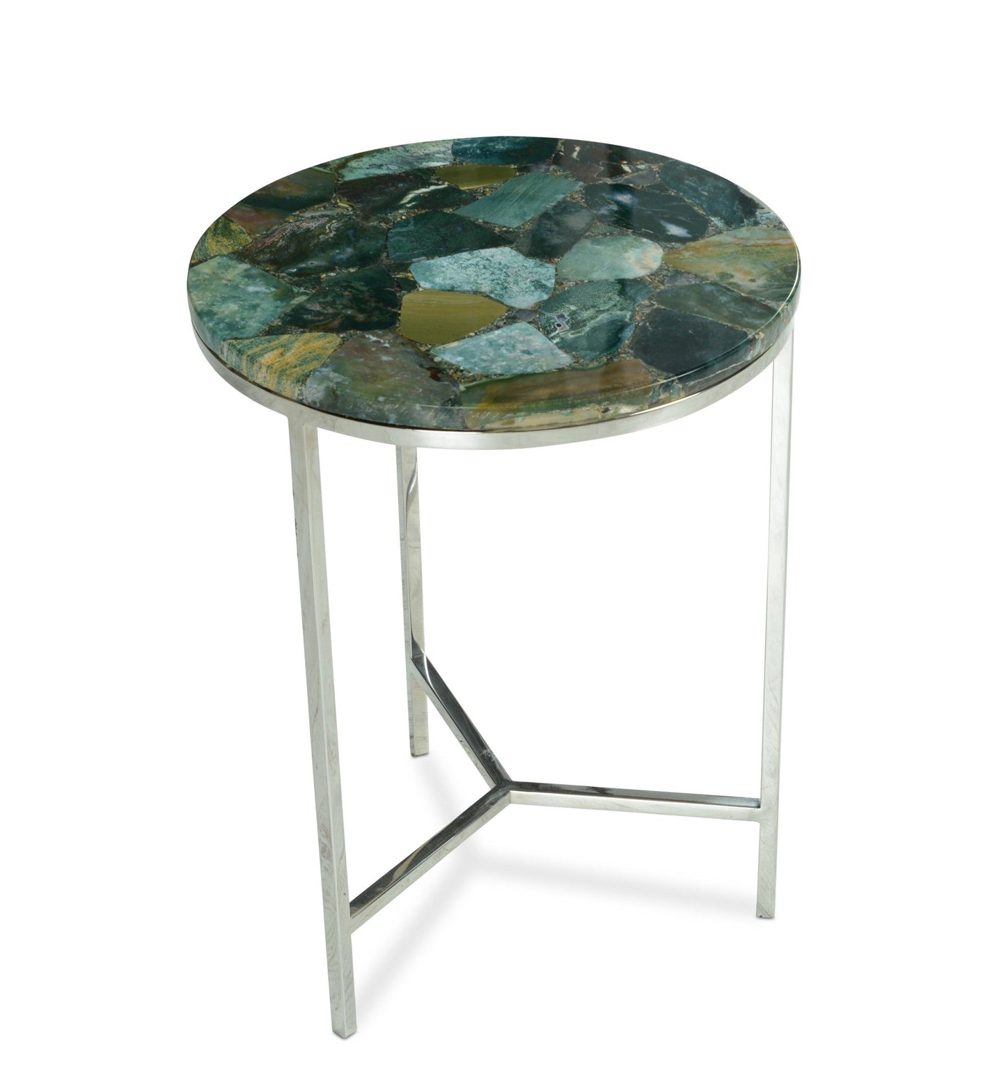 Steve Silver Accent Side Table Foster Green Jasper FT140EC FredCo