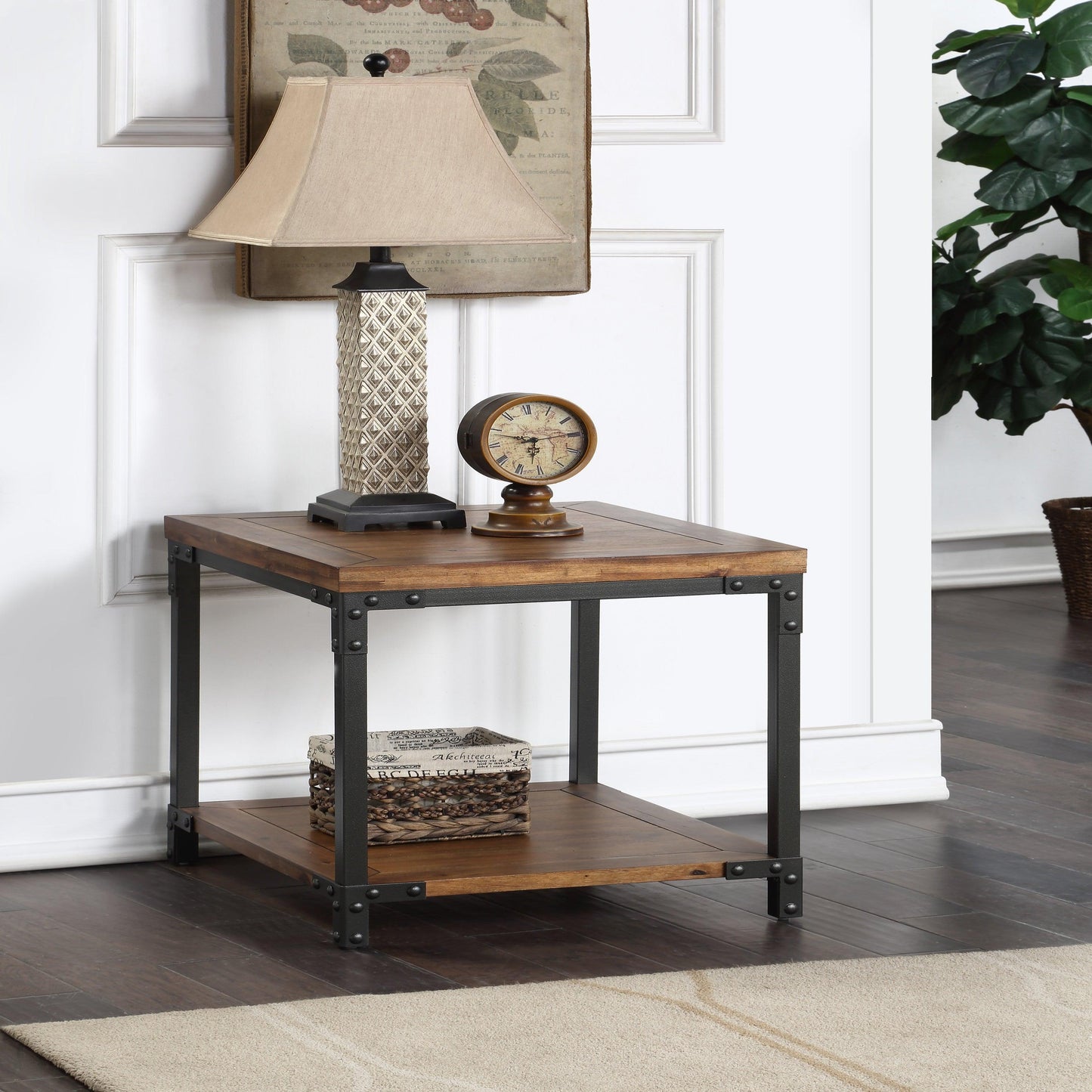 Steve Silver Compact Industrial Coffee Table LT150E FredCo