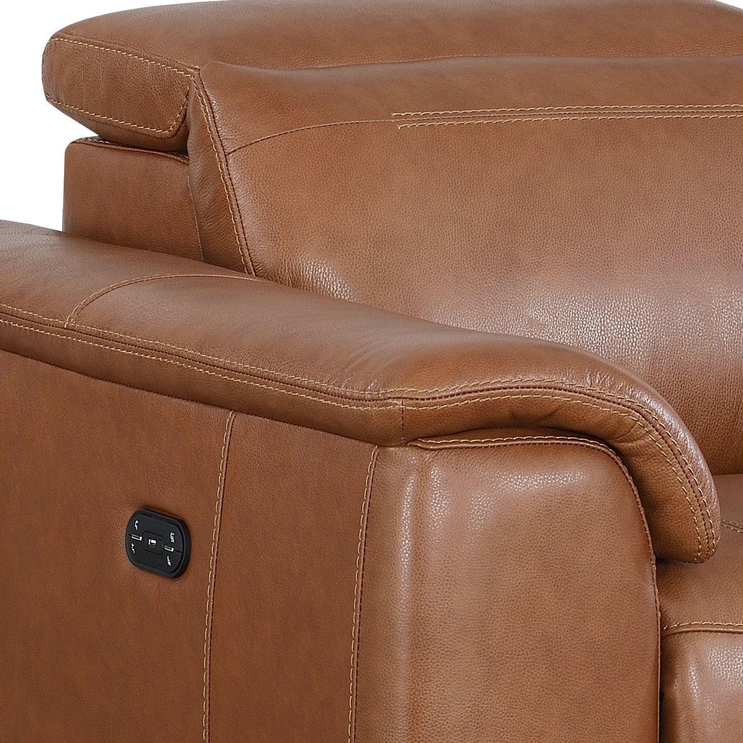 Steve Silver Dual Beefy Dual-Power Leather Recliner High-Leg Look, Articulating Headrest BM950R FredCo