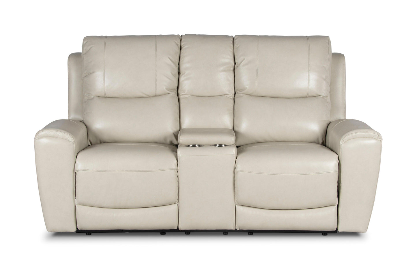 Steve Silver Leather Power Loveseat with Console LL950CLI FredCo