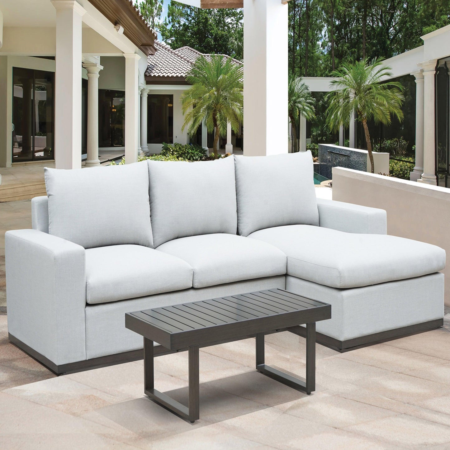 Steve Silver Luxurious Outdoor Chofa/Sofa Chaise WYA600-2PC FredCo