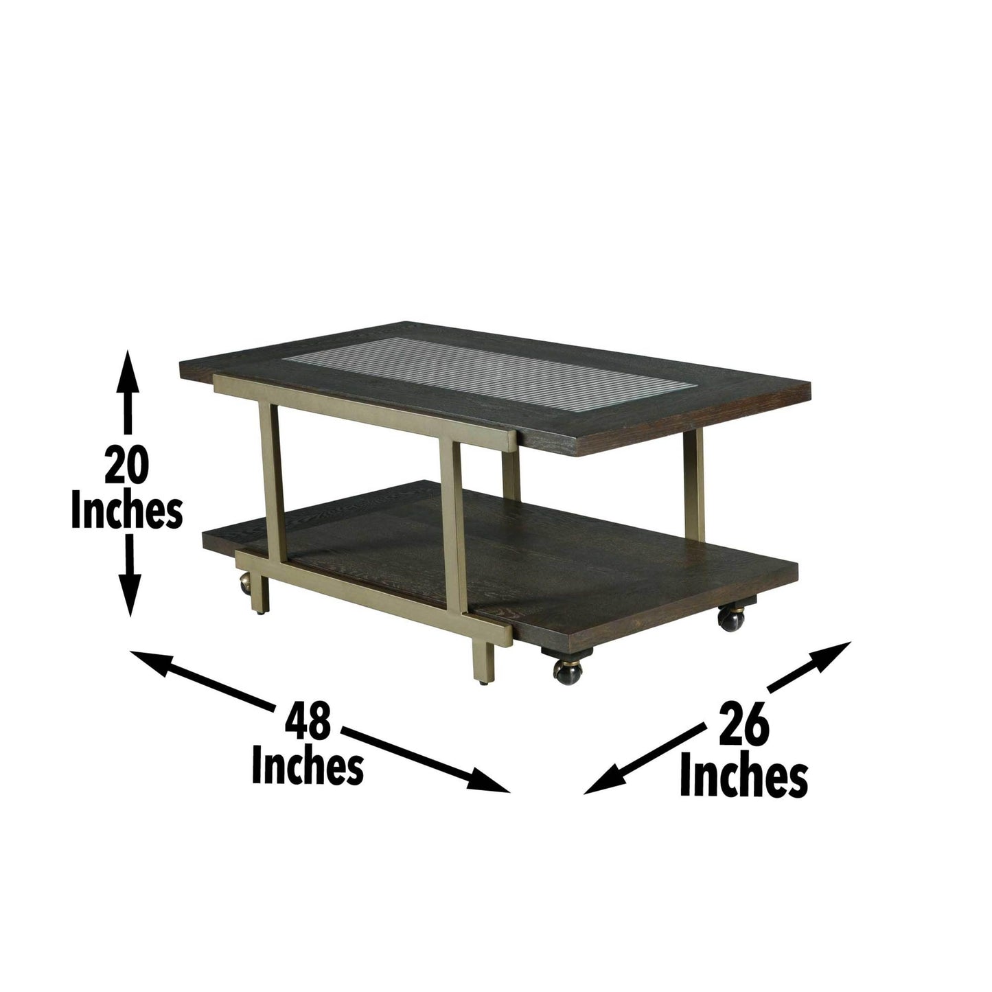 Steve Silver Rustic Industrial Cocktail Table TE300CAS FredCo
