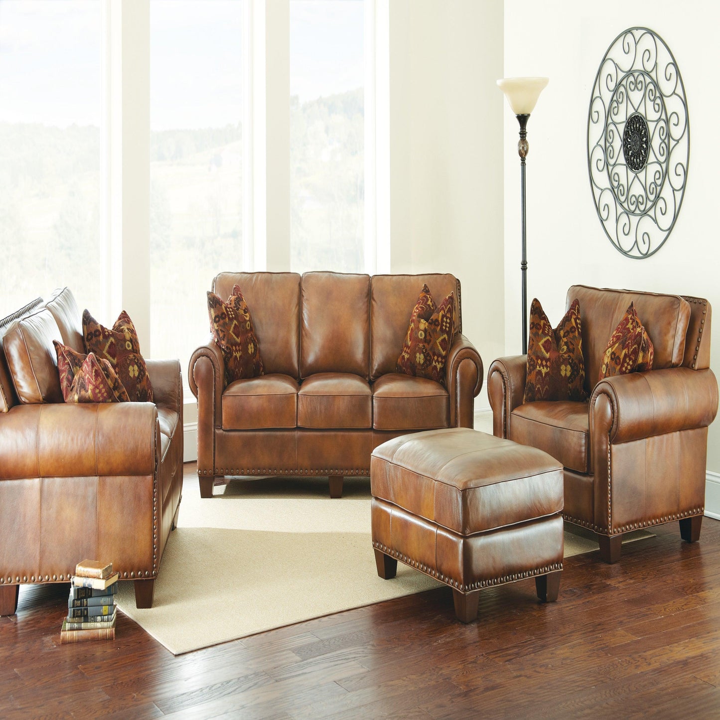 Steve Silver Rustic Leather Collection Loveseat SR920L FredCo