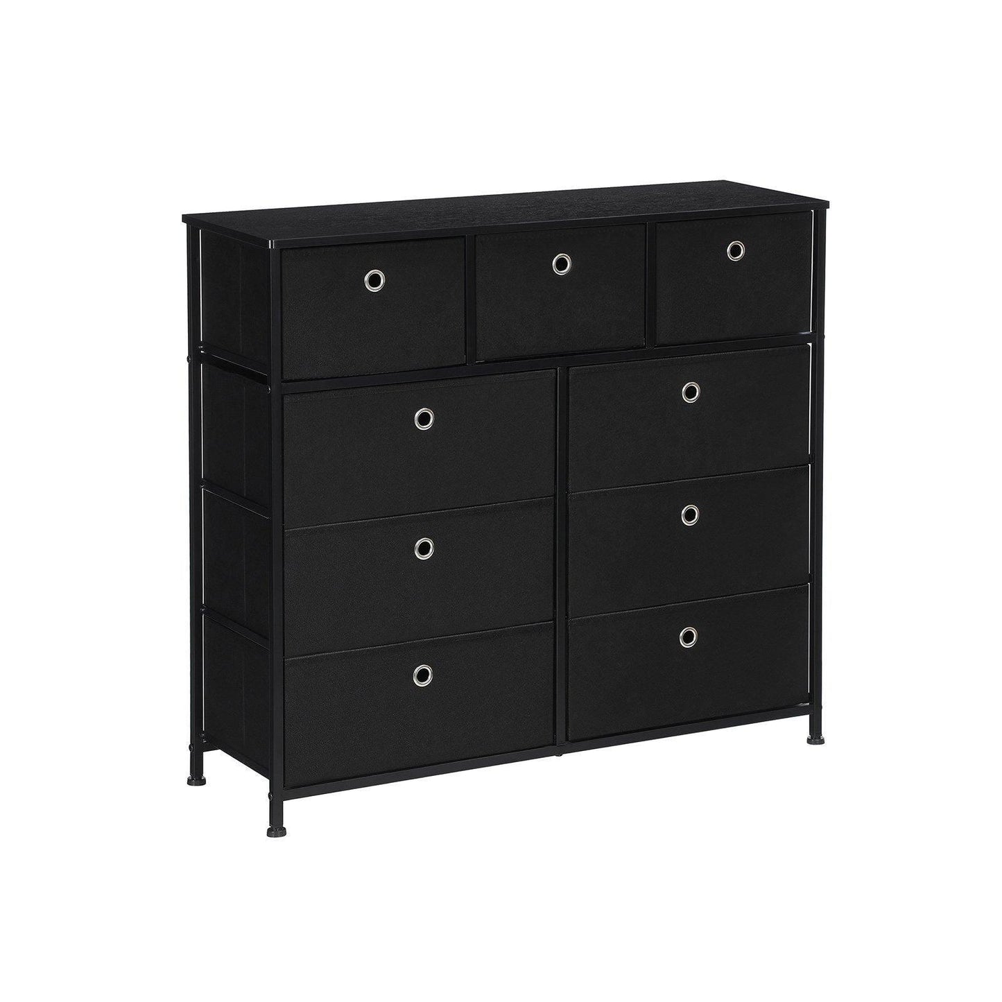 Storage Chest Cabinet Dresser Black FredCo
