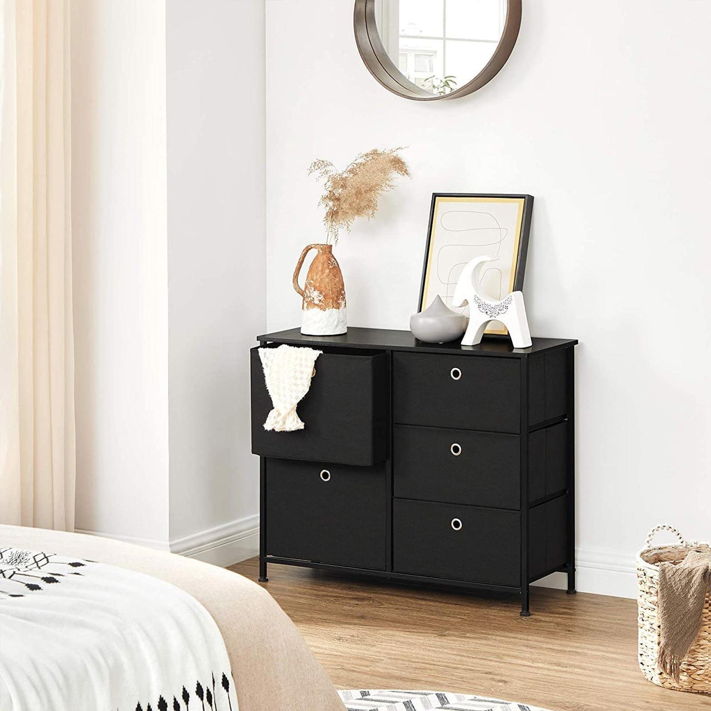 Storage Chest Dresser Black FredCo