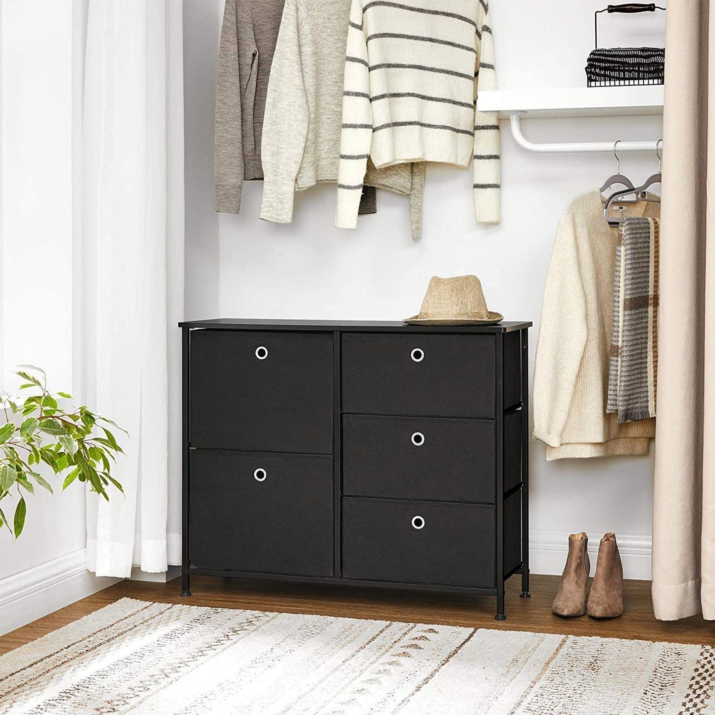 Storage Chest Dresser Black FredCo