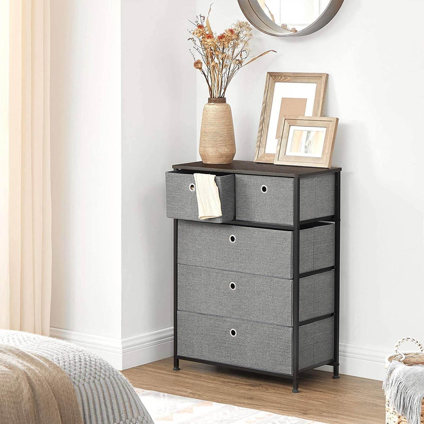 Storage Chest Dresser Dark Walnut FredCo