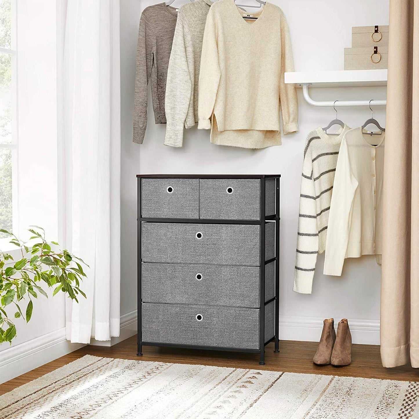 Storage Chest Dresser Dark Walnut FredCo