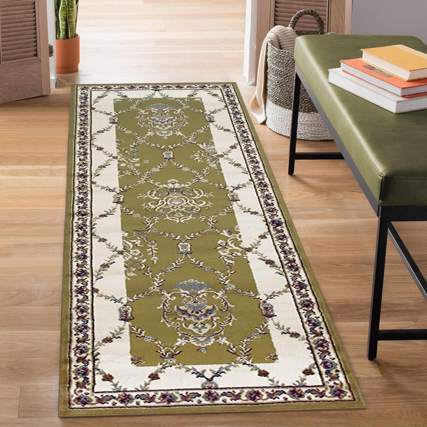Stratton Vintage Floral Damask Rug FredCo