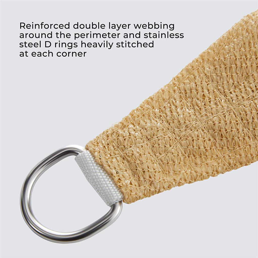 Sun Shade for Patio, 20ft x 20ft x 20ft, Sand FredCo