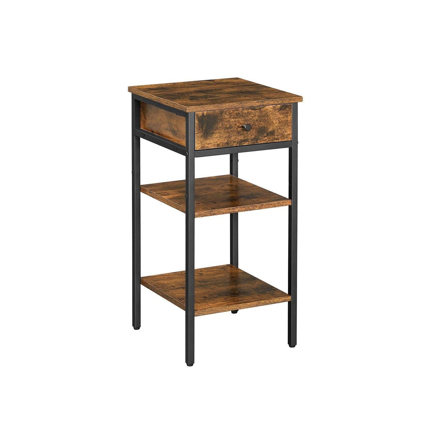 Tall Nightstand with Drawer and Shelves FredCo