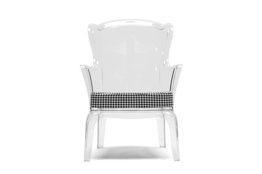 Tasha Clear Polycarbonate Modern Accent Chair FredCo