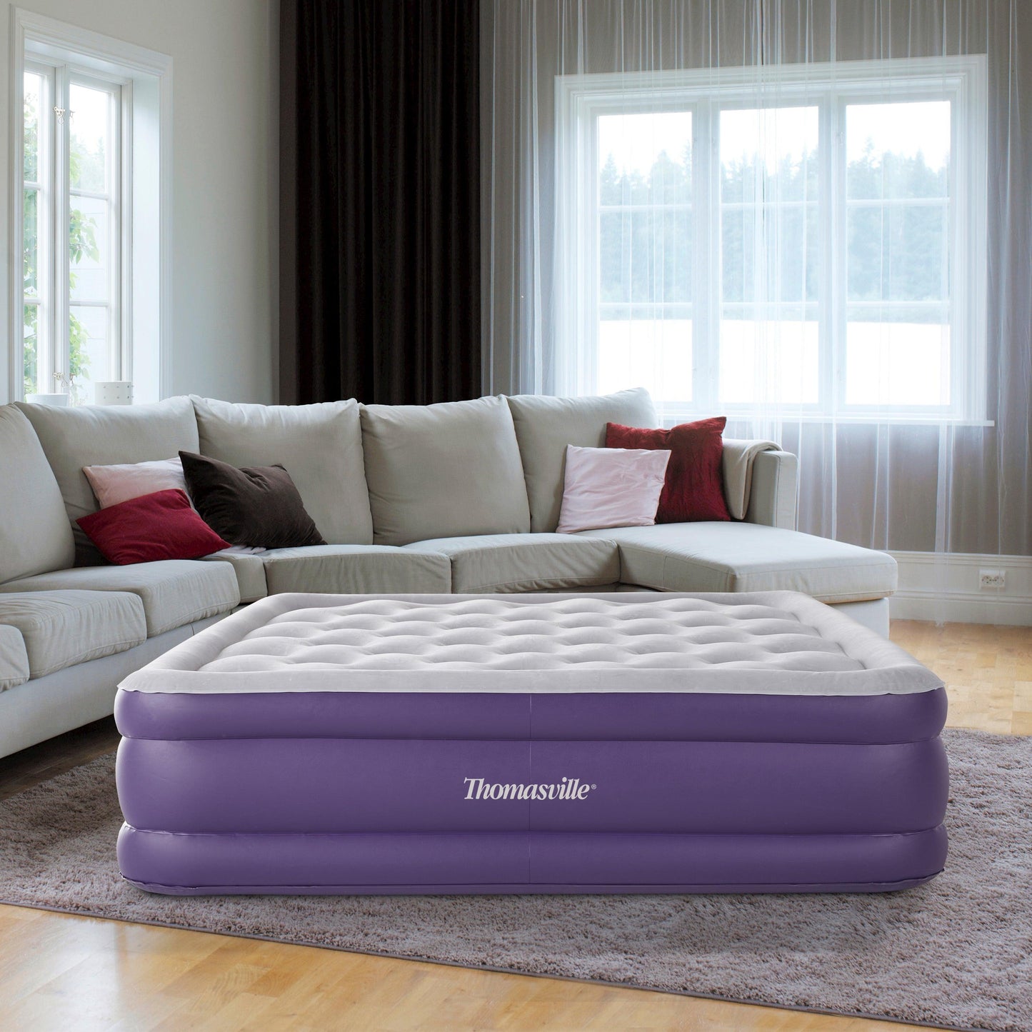 Thomasville Sensation 15" Offset Coil Air Mattress with Express Pump FredCo