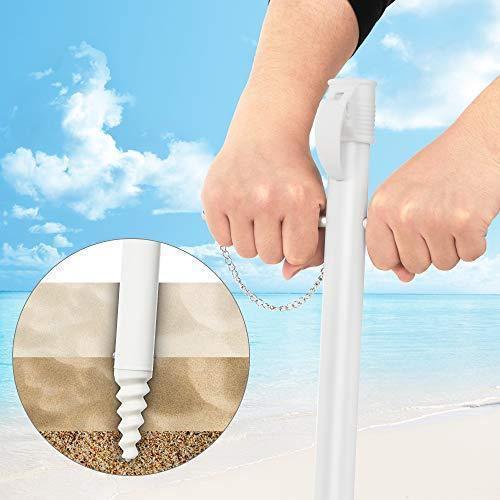 Tilt Function Beach Umbrella Teal FredCo