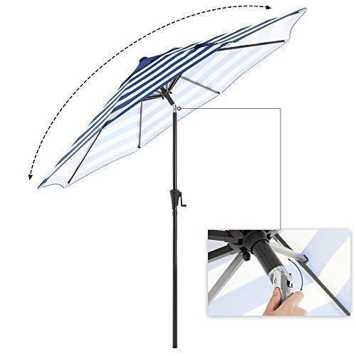 Tilt Umbrella for Deck Blue/White FredCo