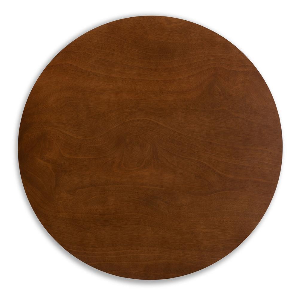 Timothy Mid-Century Modern Transitional Light Beige Fabric Upholstered and Walnut Brown Finished Wood 5-Piece Dining Set FredCo
