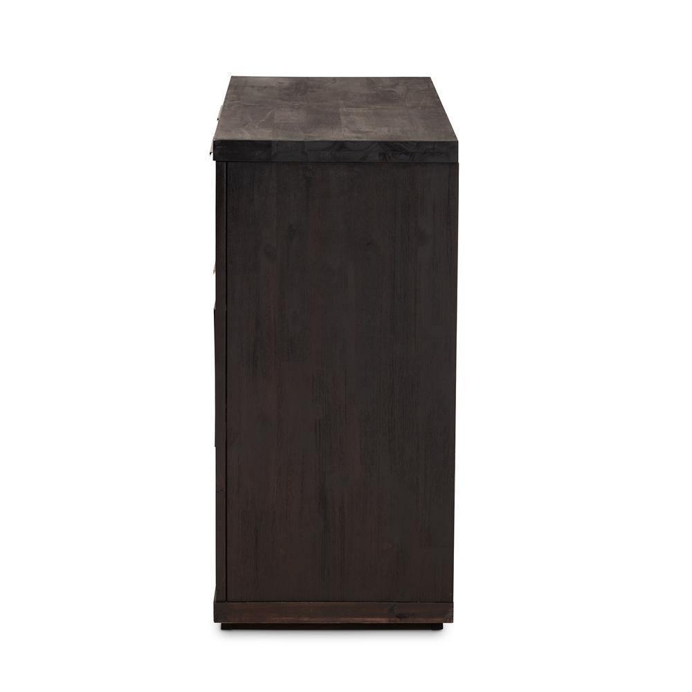 Titus Modern and Contemporary Dark Brown Finished Wood 4-Drawer Dresser FredCo