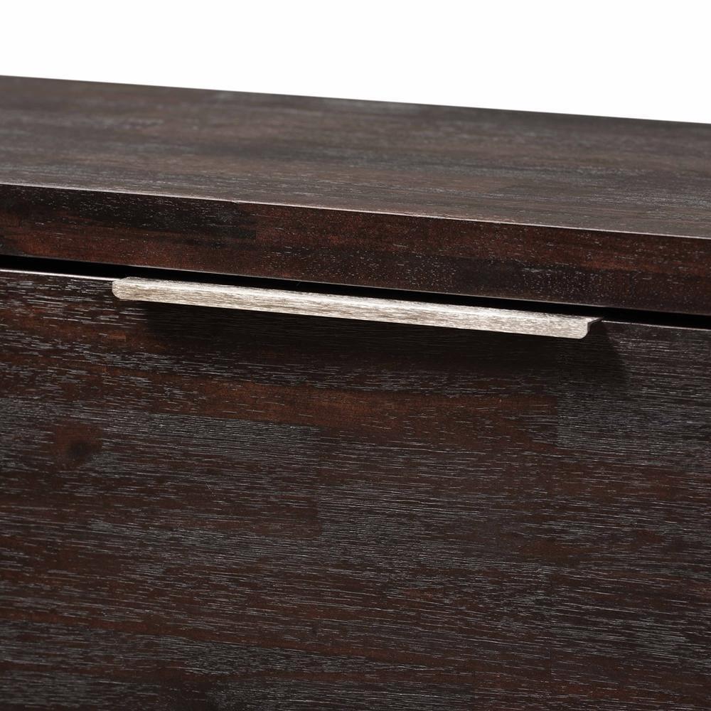 Titus Modern and Contemporary Dark Brown Finished Wood 4-Drawer Dresser FredCo