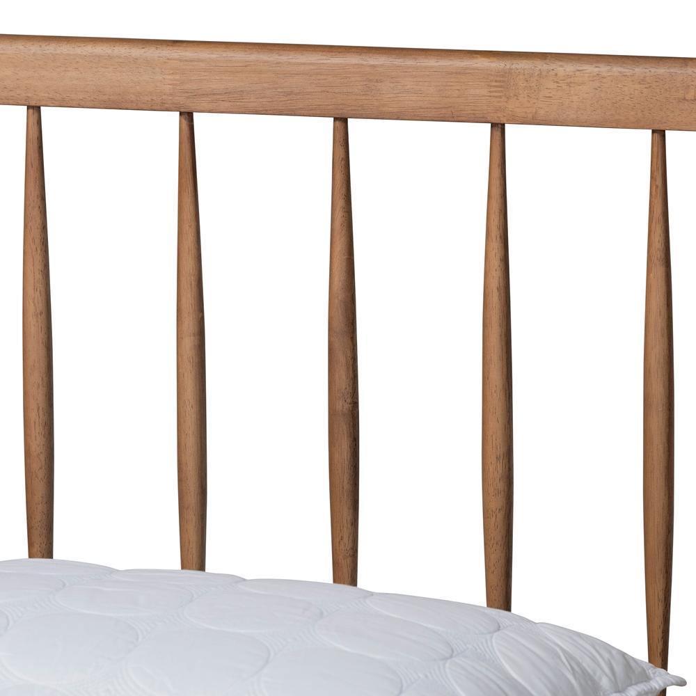 Toru Mid-Century Modern Ash Walnut Finished Wood Full Size Platform Bed FredCo