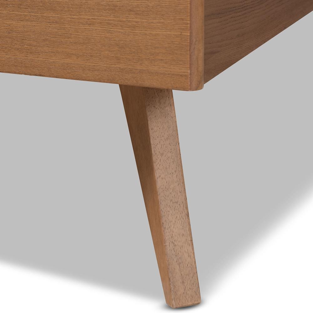 Toru Mid-Century Modern Ash Walnut Finished Wood Full Size Platform Bed FredCo