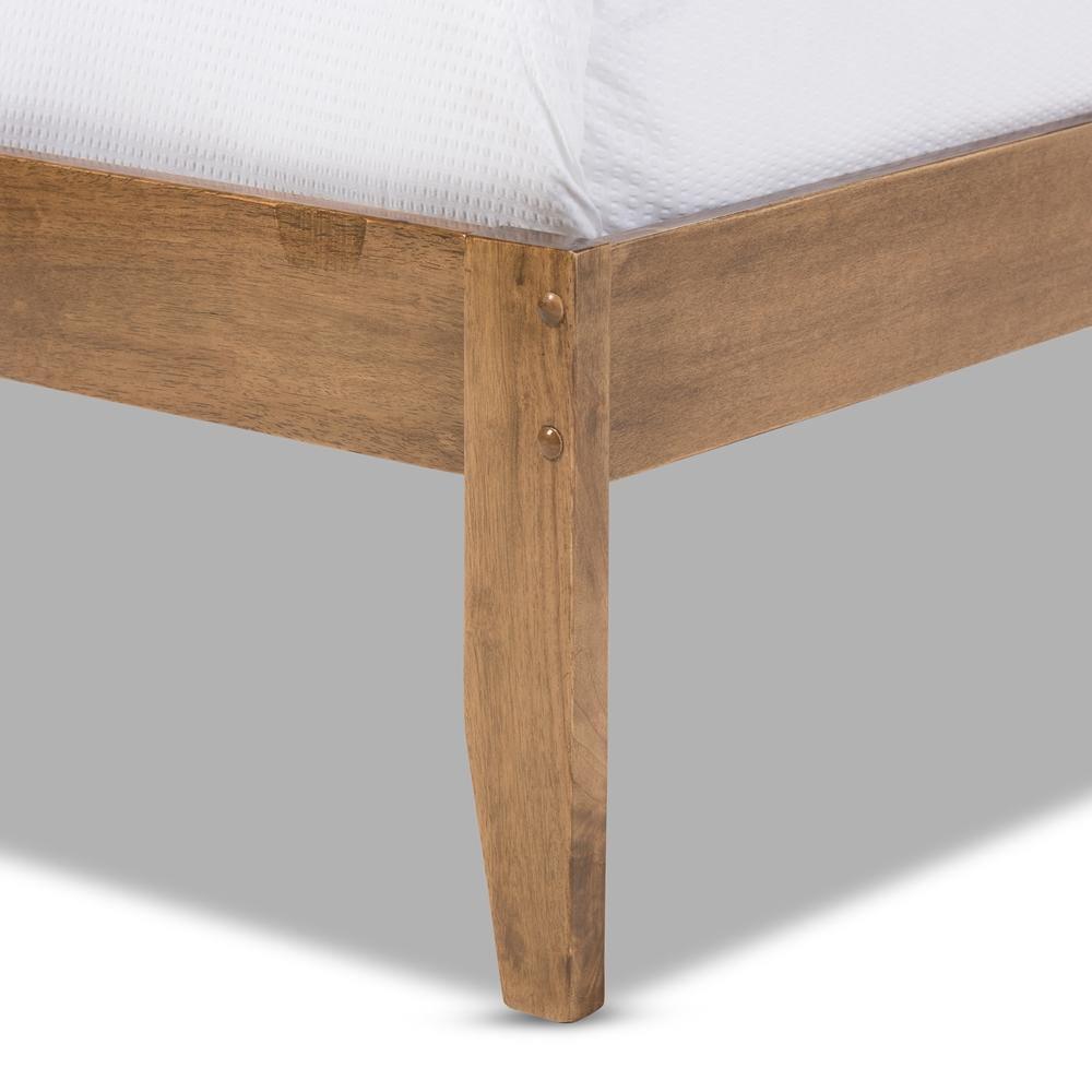 Trina Contemporary Tree Branch Inspired Polyresin and Walnut Wood King Size Platform Bed FredCo