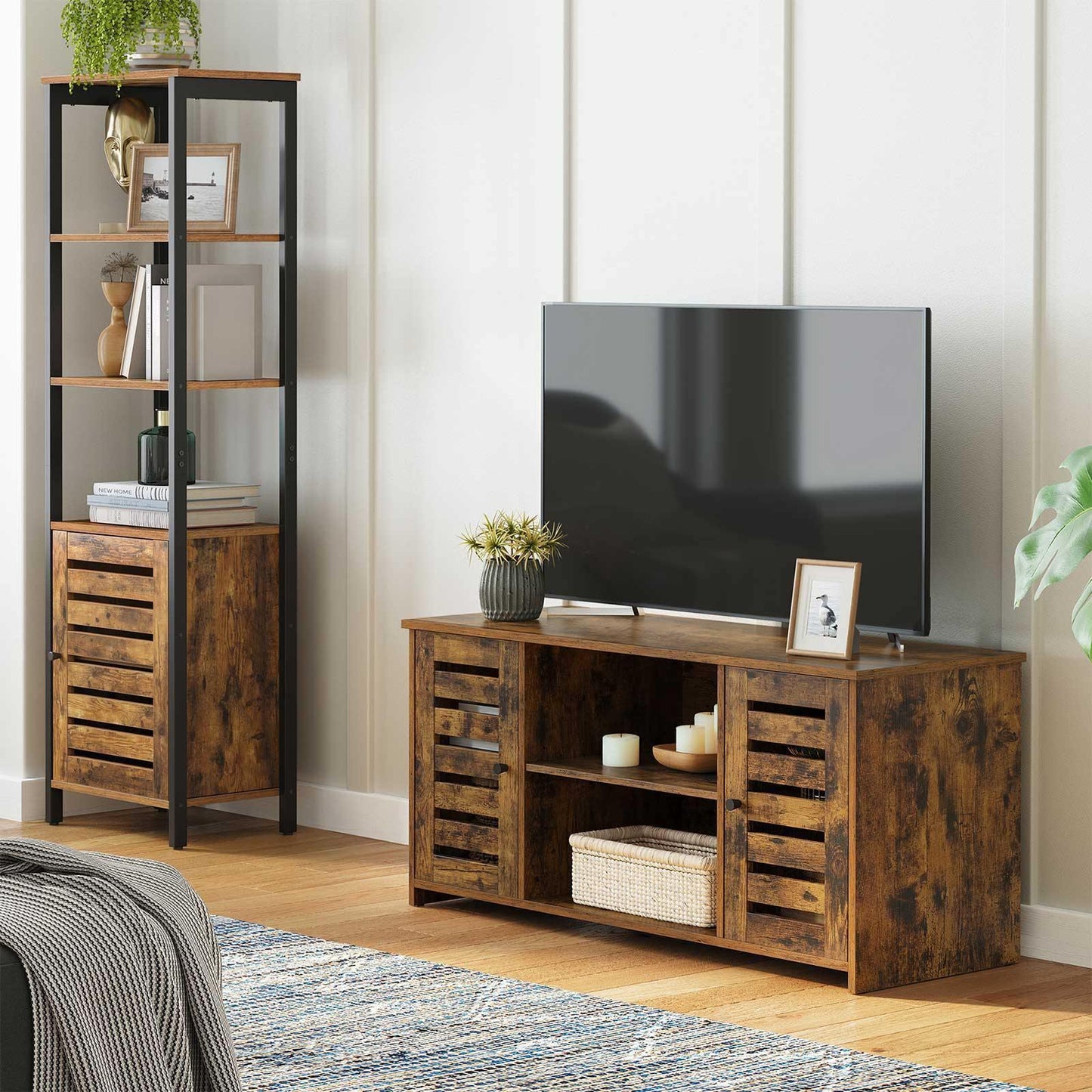 TV Cabinet Rustic Brown FredCo