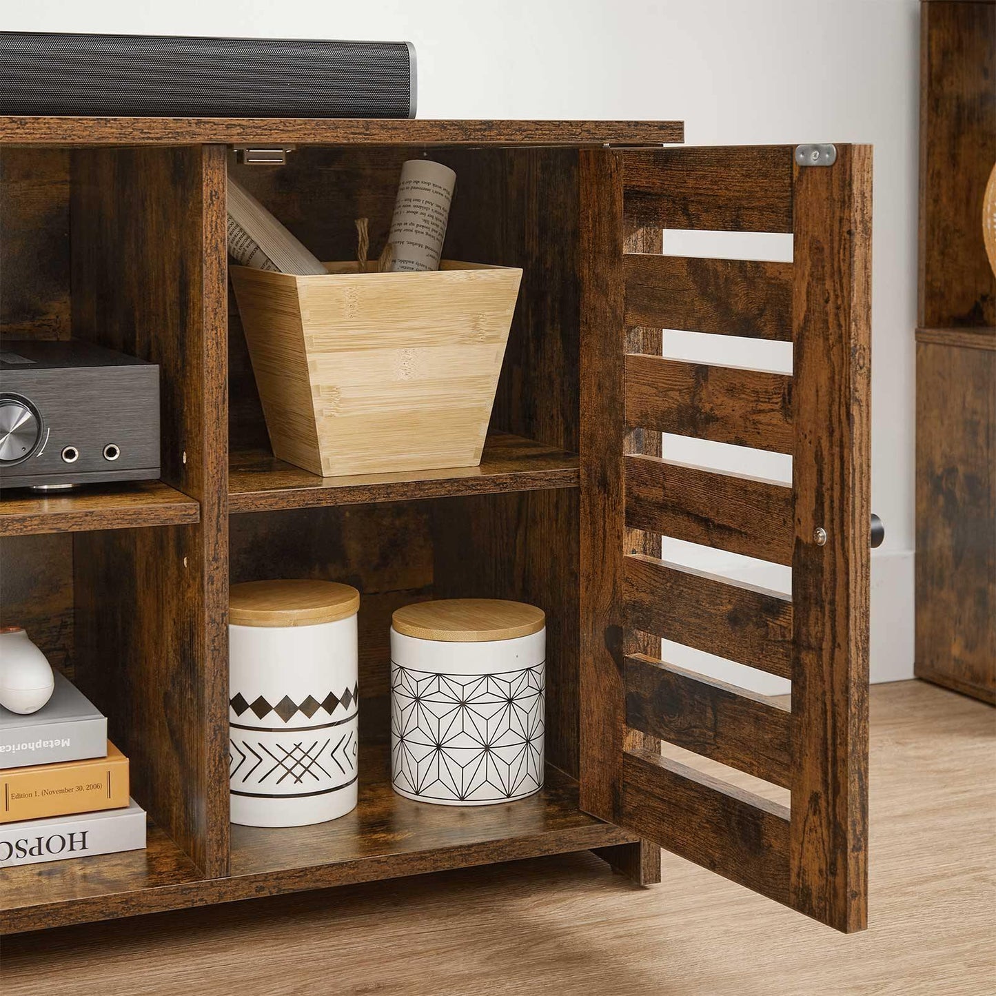 TV Cabinet Rustic Brown FredCo