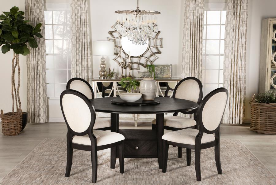 Twyla 5-piece Dining Set Dark Cocoa 115101-S5 Coaster FredCo