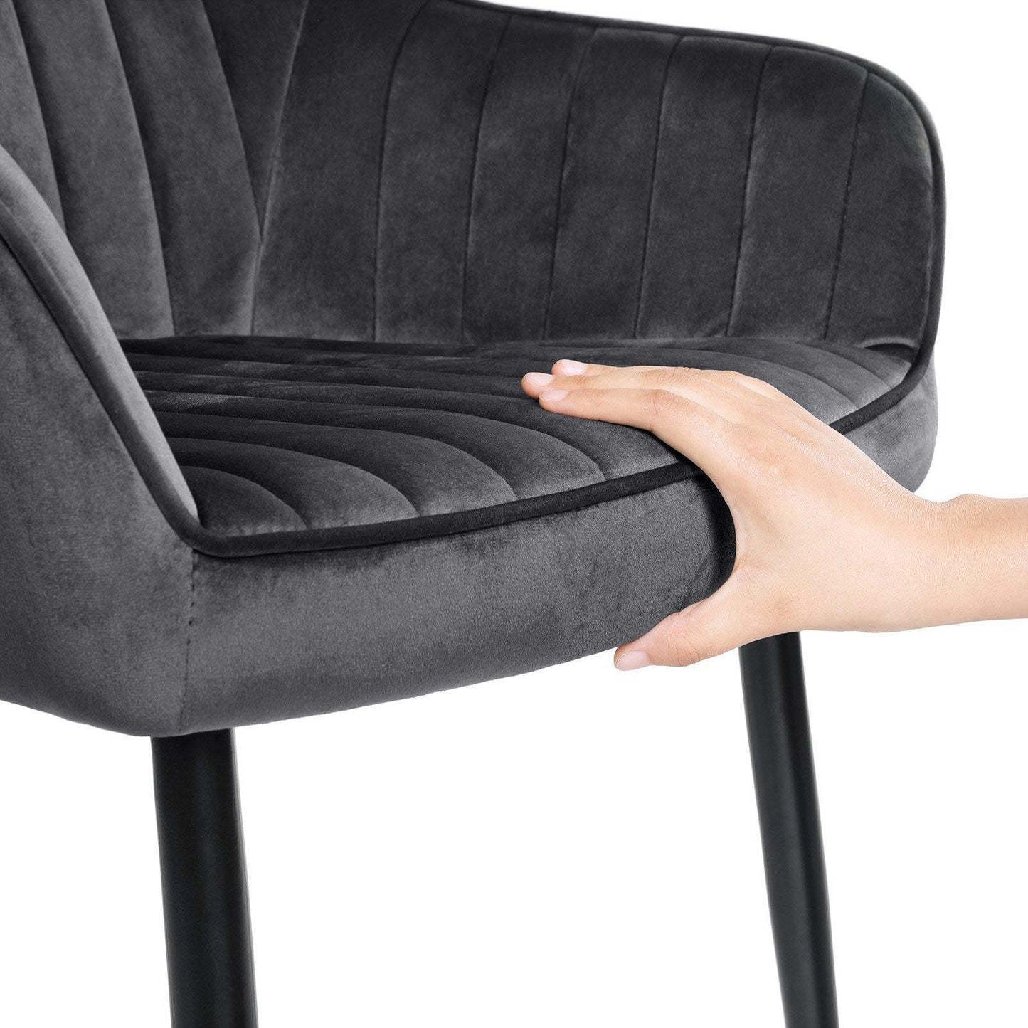 Upholstered Dining Chair Gray FredCo