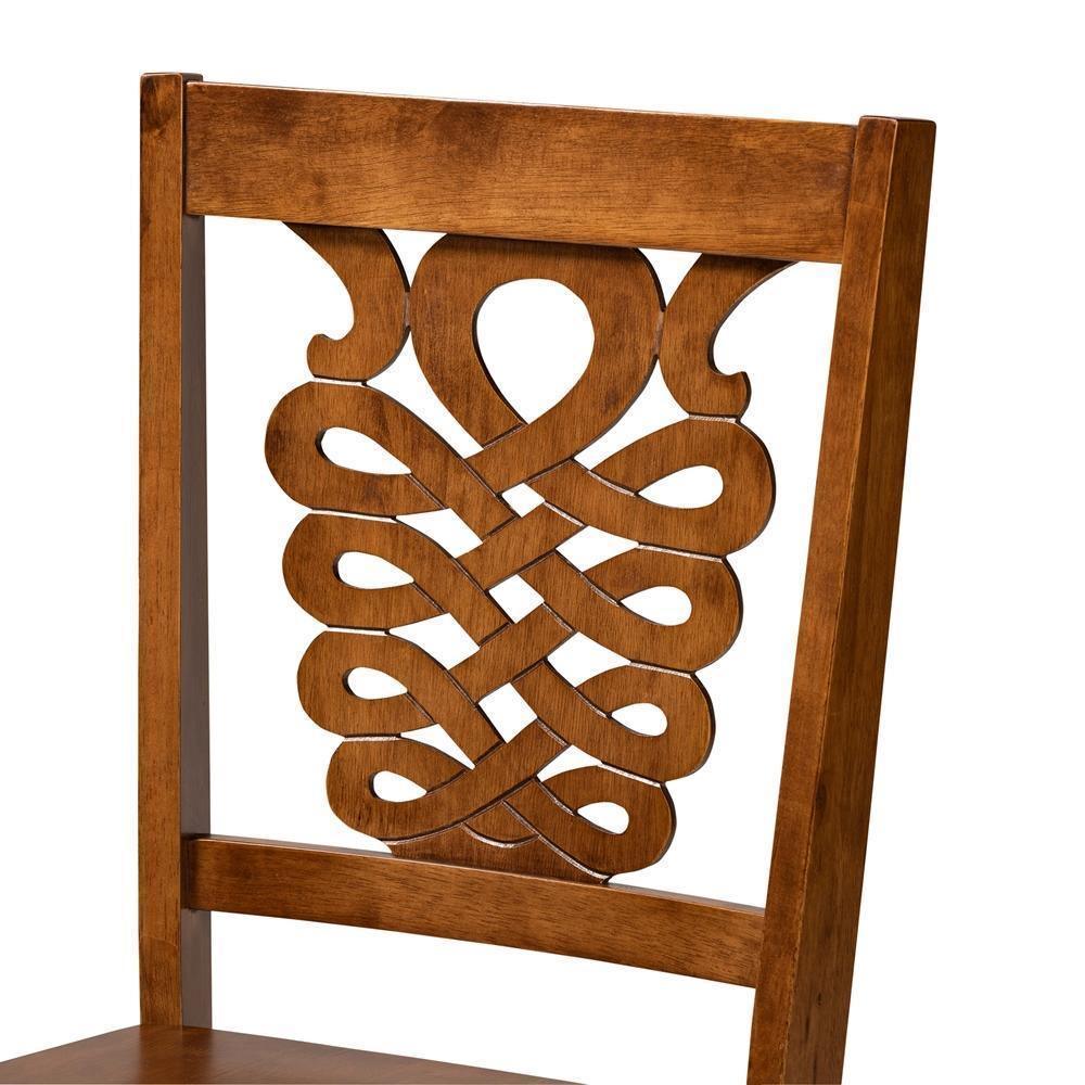 Valda Modern and Contemporary Transitional Walnut Brown Finished Wood 5-Piece Dining Set FredCo