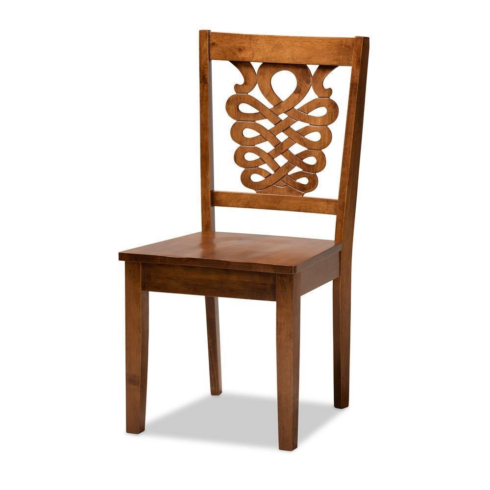 Valda Modern and Contemporary Transitional Walnut Brown Finished Wood 5-Piece Dining Set FredCo