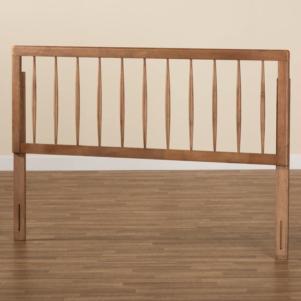 Valin Modern and Contemporary Ash Walnut Finished Wood Queen Size Headboard FredCo
