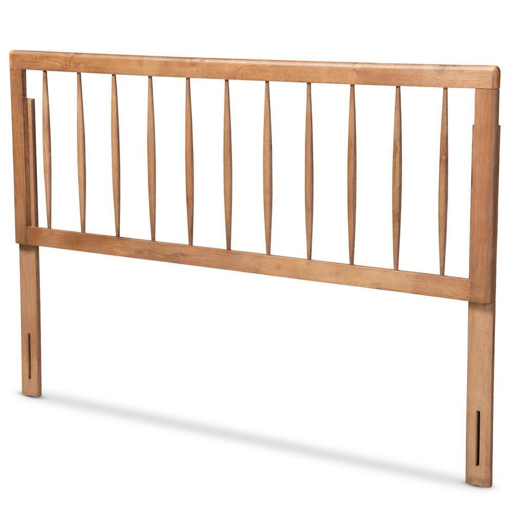 Valin Modern and Contemporary Ash Walnut Finished Wood Queen Size Headboard FredCo