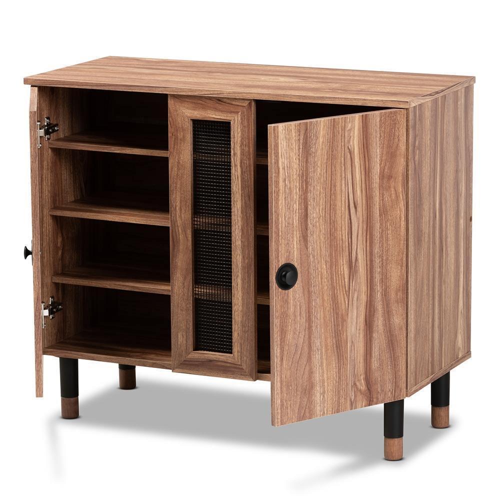Valina Modern and Contemporary 2-Door Wood Entryway Shoe Storage Cabinet FredCo