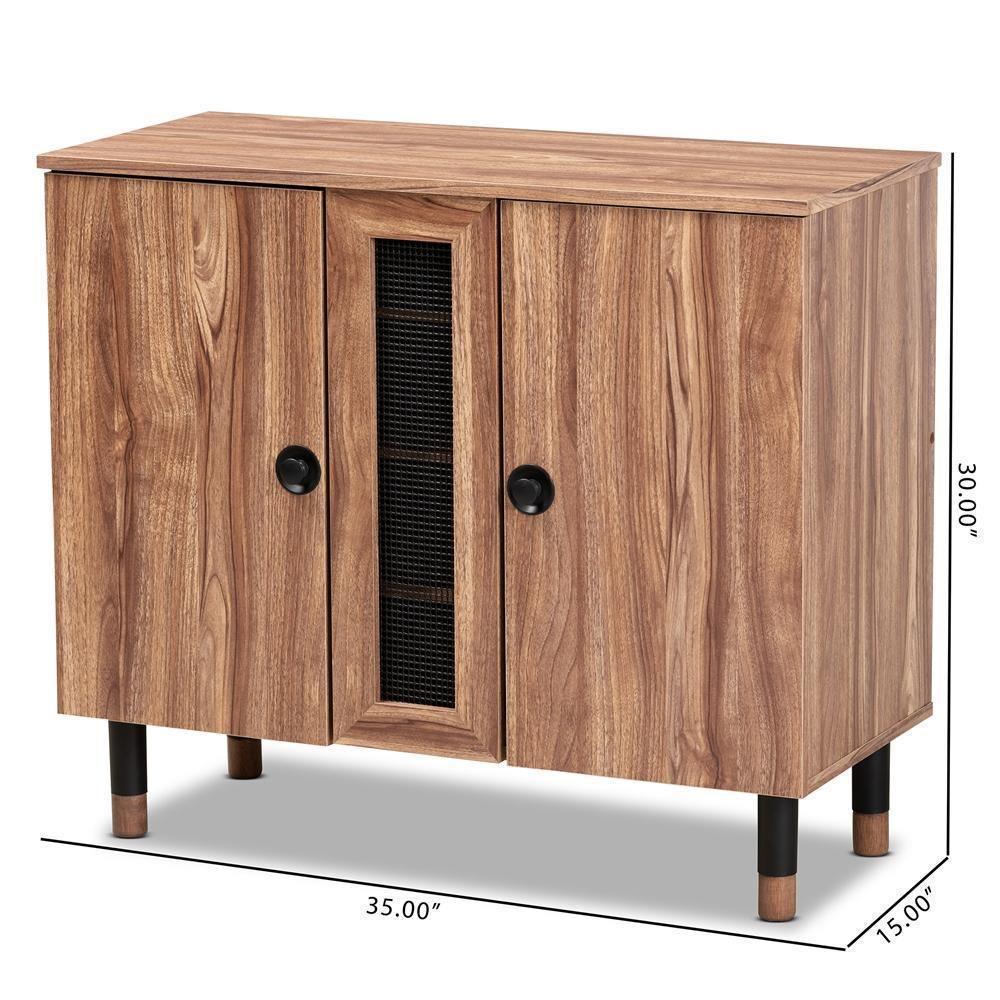 Valina Modern and Contemporary 2-Door Wood Entryway Shoe Storage Cabinet FredCo