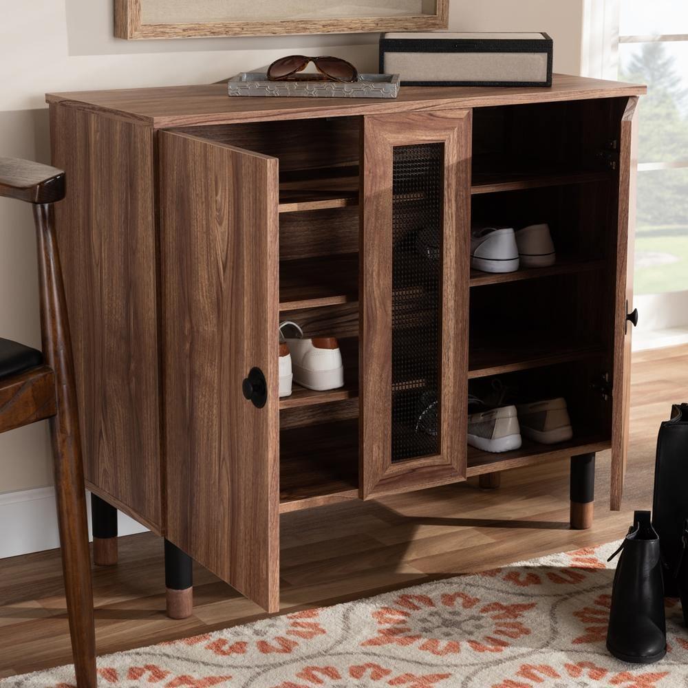 Valina Modern and Contemporary 2-Door Wood Entryway Shoe Storage Cabinet FredCo