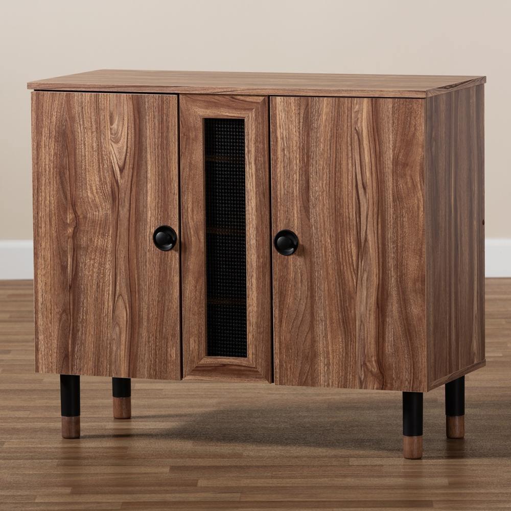 Valina Modern and Contemporary 2-Door Wood Entryway Shoe Storage Cabinet FredCo