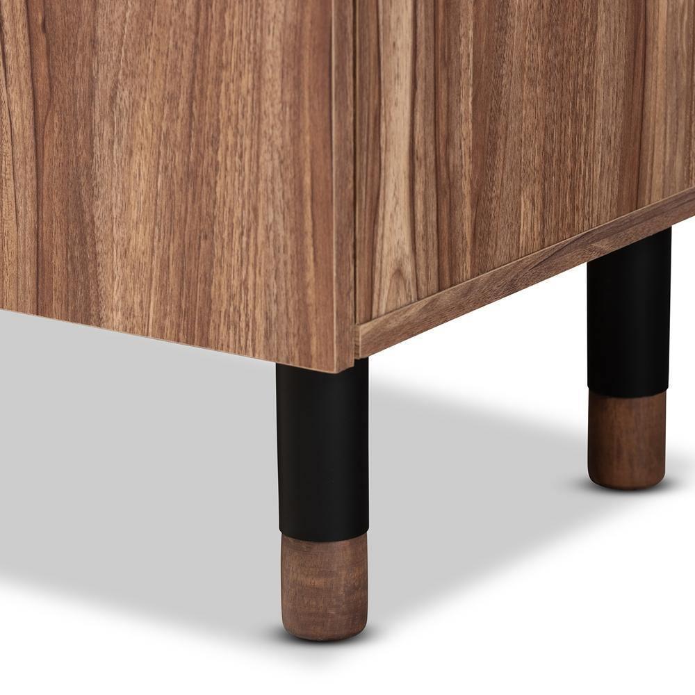 Valina Modern and Contemporary 2-Door Wood Entryway Shoe Storage Cabinet with Drawer FredCo