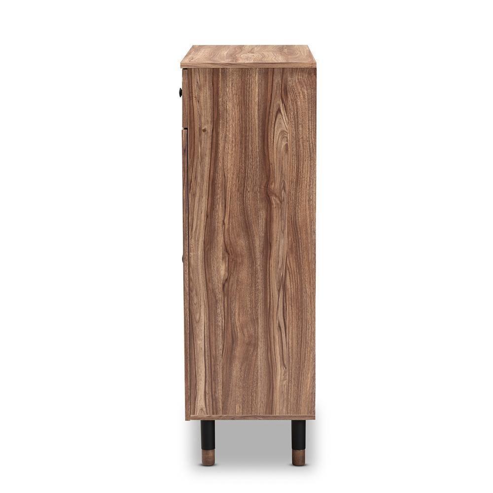 Valina Modern and Contemporary 2-Door Wood Entryway Shoe Storage Cabinet with Drawer FredCo