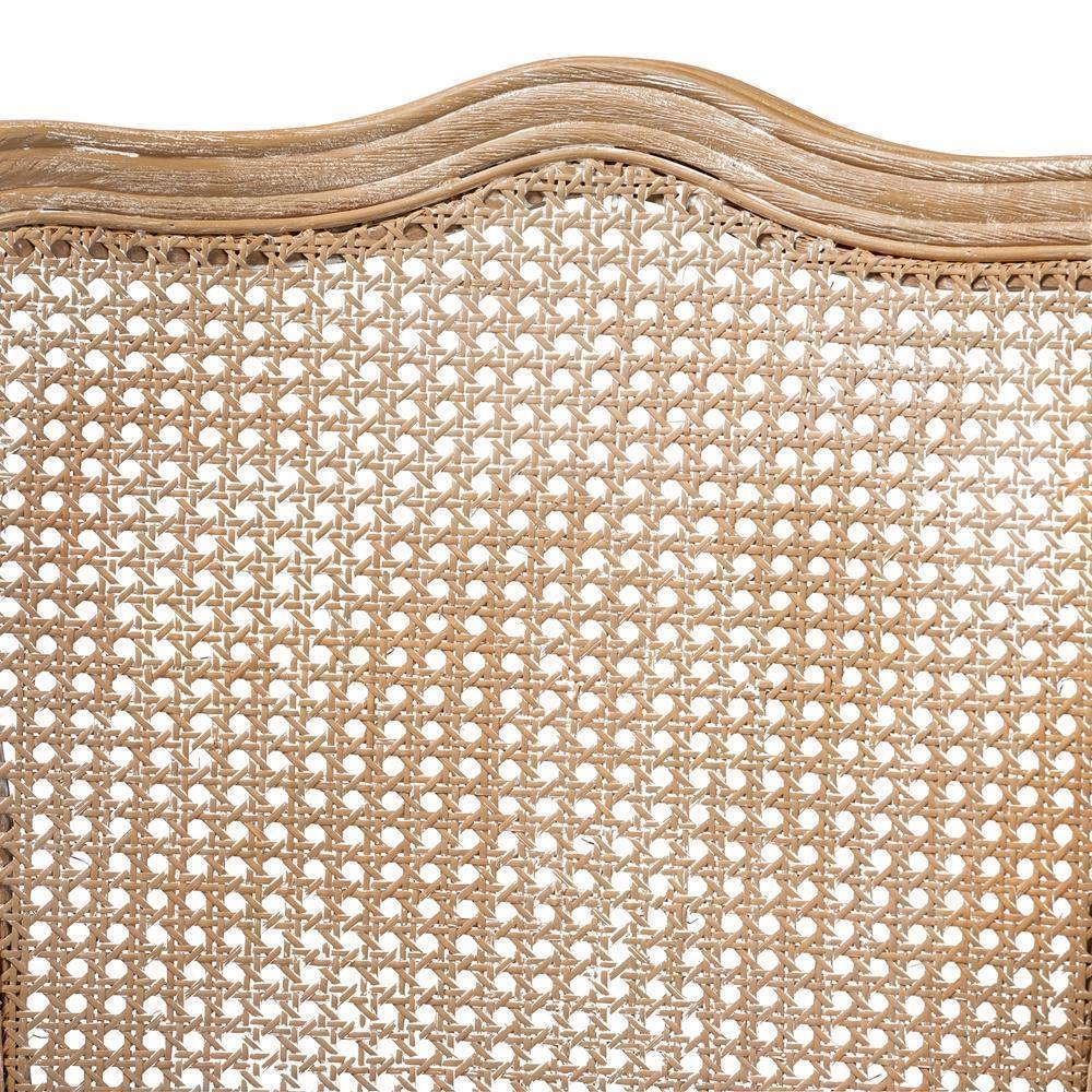 Vallea Traditional French Provincial Light Pink Velvet Fabric Upholstered White-Washed Oak Wood Armchair FredCo