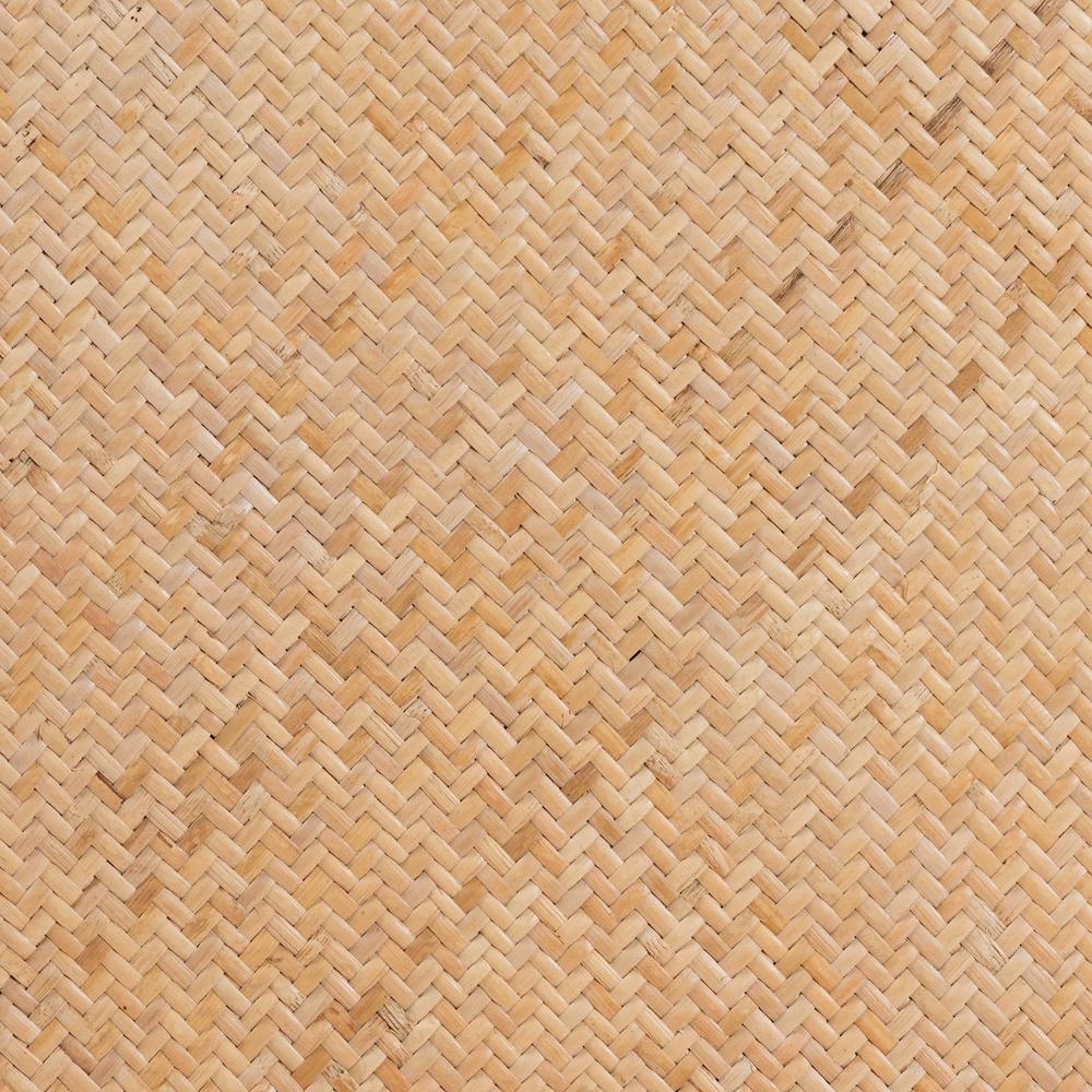 Vance Mid-Century Modern Brown Woven Rattan and Wood Cane Counter Stool FredCo