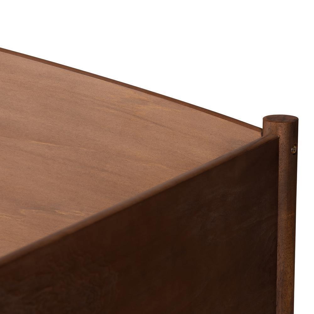Veles Mid-Century Modern Ash Wanut Finished Wood Daybed with Trundle FredCo
