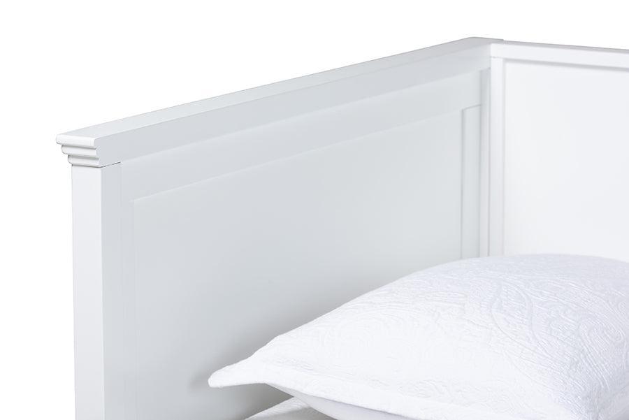 Viva Classic and Traditional White Finished Wood Twin Size Daybed FredCo